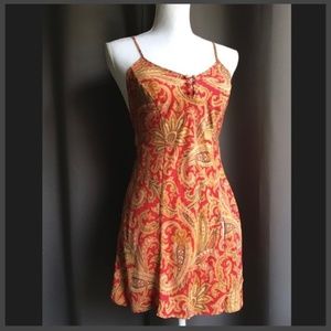 Vintage Silk Paisley Tank in Magenta & Gold